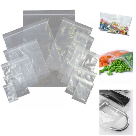 50 x Grip Seal Bags Resealable Polythene Plastic Clear Bags GL0