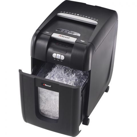 Rexel Paper Shredder 200x Cross Cut Automatic Autofeed 200 Sheets Capacity | Shreds Paper | Credit Cards | CDs