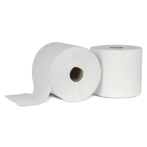 Toilet tissue paper rolls white